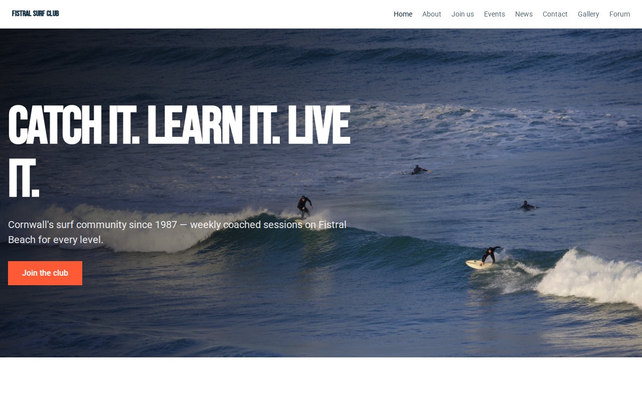 Fistral Surf Club website built with Natterio