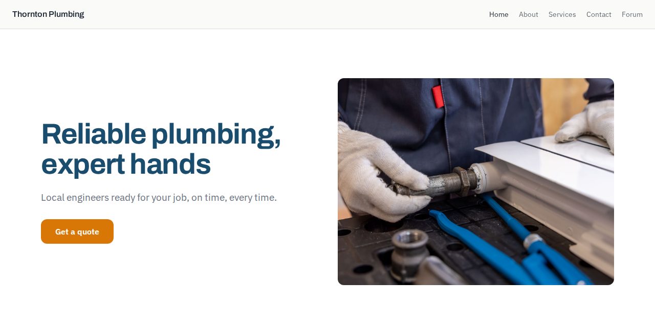 Thornton Plumbing — built with Natterio