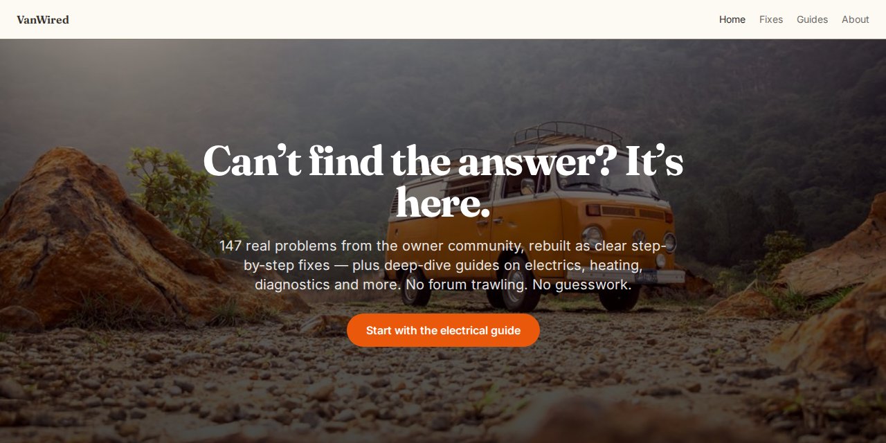 VanWired — built with Natterio